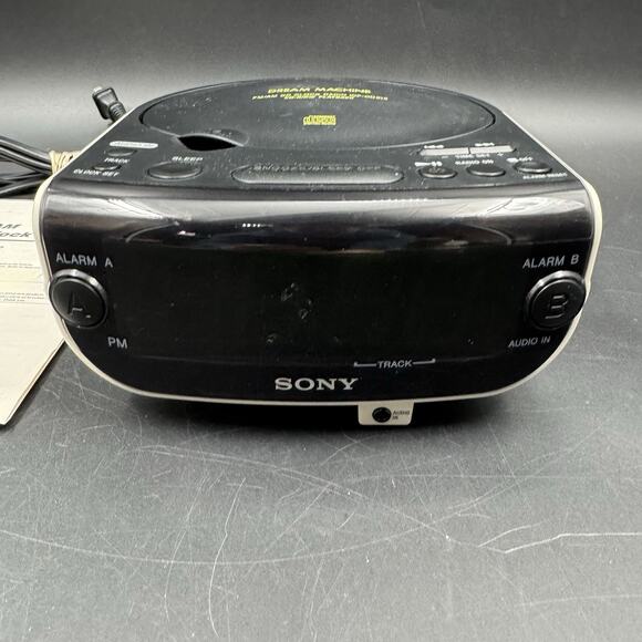 Sony Dream Machine #ICF-CD815 Dual Alarm LED Clock FM/AM Radio CD Player Tested - Picture 2 of 10